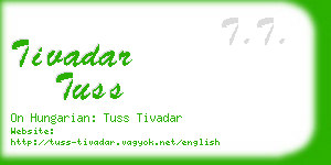 tivadar tuss business card